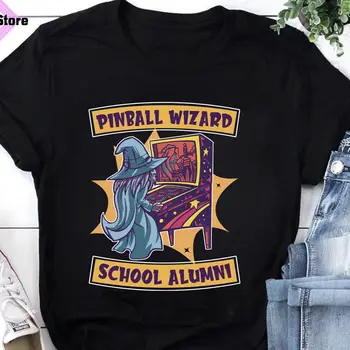  Тениска възпитаниците на училището за магьосници на пинбол с книгата Magic s Universal Weasley