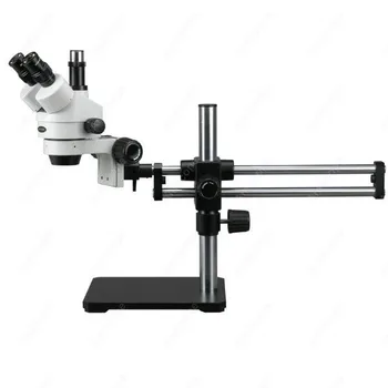  Тринокулярный стереомикроскоп-AmScope Доставя 7X-90X Тринокулярный стереомикроскоп на стойка с шарикоподшипниковой стрела