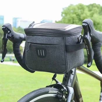  Чанта за кормилото на велосипеда MachFish, водоустойчива чанта за мобилен телефон с голям капацитет, чанта за баланс, чанта за езда, преносима
