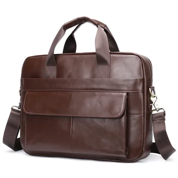  Чанта за лаптоп Yoteen, мъжка бизнес чанта от естествена кожа, модерен куфарче за лаптоп от телешка кожа на първия слой, компютърна чанта през рамо