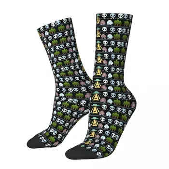  Чорапи с шарките на НЛО Отвличане крави, Йети, Извънземно, Чорапи с извънземни и НЛО, мъжки и дамски летни чорапи с принтом