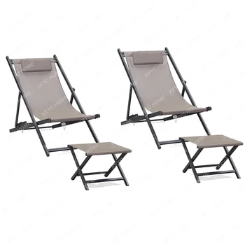  Шезлонг от алуминиева сплав, сгъваем стол за почивка, градински легло в двора, на плажа стол до басейна